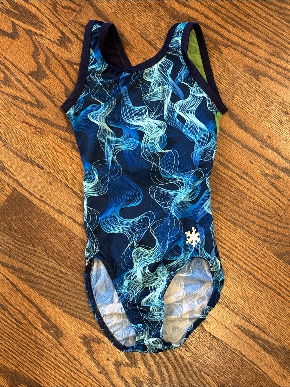 Snowflake Designs Twist and Shout Gymnastics Leotard - Green/Blue